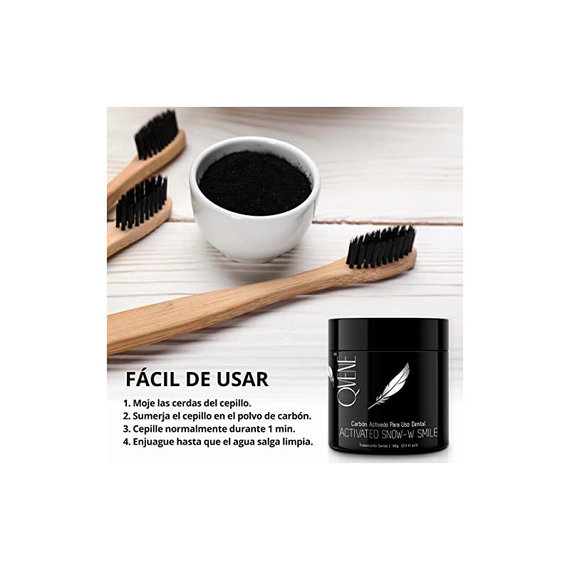 CARBON ACTIVADO | Uso Dental | ACTIVATED SNOW-W | Blanqueador