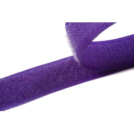 Velcro Tape for Sewing, Purple (14), 4 Metres, 20 mm Wide Fleece & Hooks