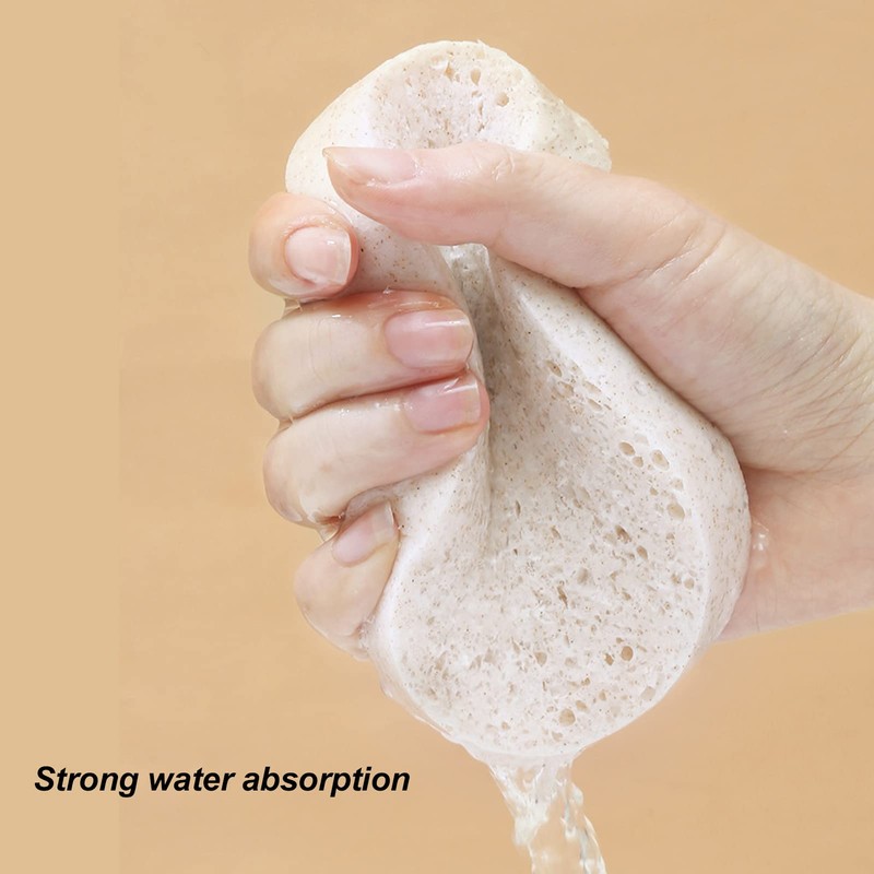 Esponjas Faciales, 2 Esponjas Faciales Comprimidas, Esponjas de Lavado Exfoliantes,