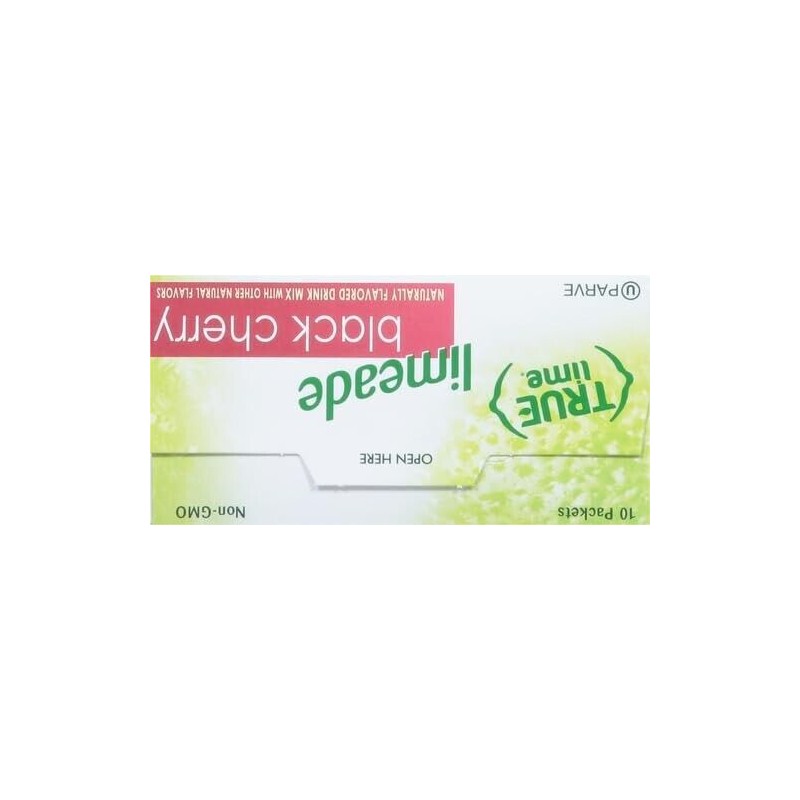 TRUE LIME Black Cherry Limeade Drink Mix, 10 Packets, Made