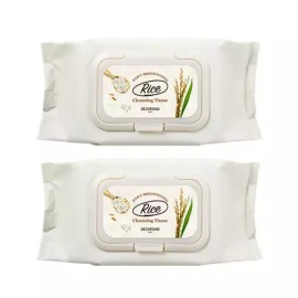Rice Daily 라이스 데일리 브라이트닝 클렌징티슈 80매 2개 [블루 캐모마일 히알루로닉 앰플 50ml] Rice Daily Brightening Cleansing Wipes 80 Sheets 2 Packs [Blue Chamomile Hyaluronic Ampoule 50ml]