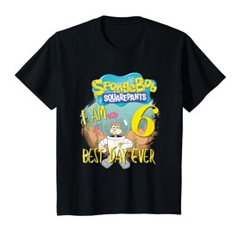 Mademark x SpongeBob SquarePants - Kids Original SpongeBob Square Pants - 6th Birthday Sandy Cheeks T-Shirt