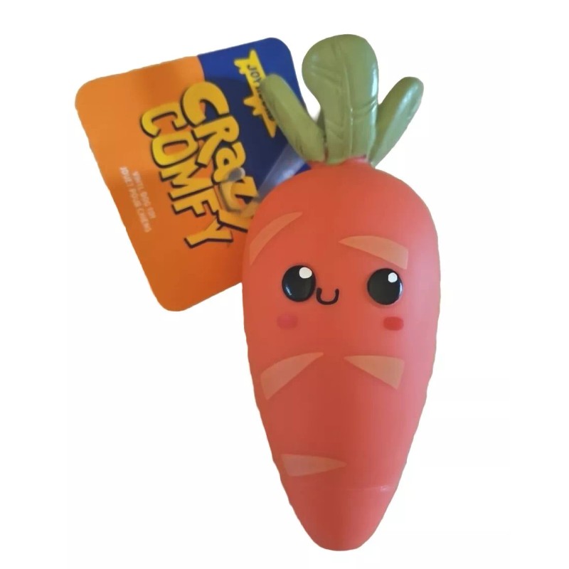 Joyhound Crazy Comfy Carrot Vinyl Small Dog Toy w/ Squeaker