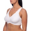 frugue Women's Compression Bra After Chest Surgery with Pockets, White