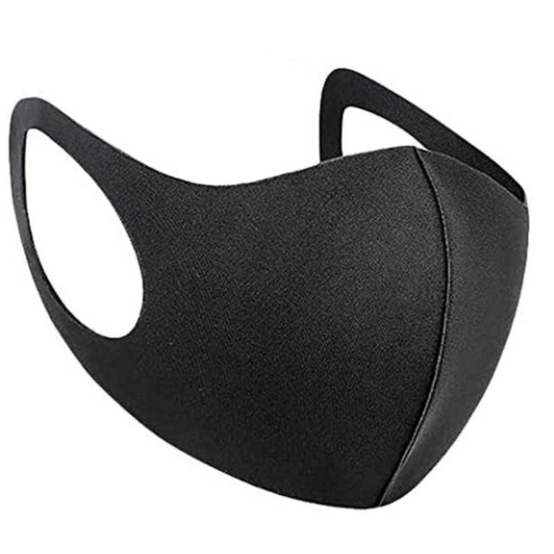 Komonee Adults Washable Reusable Black Face Mask Dustproof Cloth Mouth