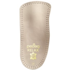 Pedag Relax 3/4 Insoles | German Made | Wide Arch Support Inserts with Latex Heel Cup & Metatarsal Pad | Perfect for Overpronation | Tan | Women’s US 11/Men 8/EU 41
