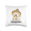 Easily Distracted By Cats and Tacos Throw Pillow