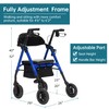 ELENKER All-Terrain Rollator Walker with 8” Non-Pneumatic Wheels, Sponge Padded