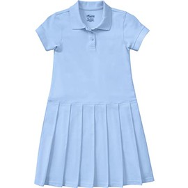 Classroom School Uniforms Girls' Toddler Pique Polo Dress, sos Light Blue, 3T