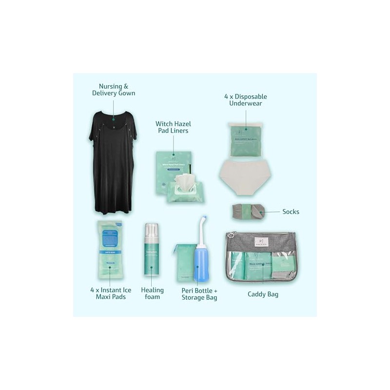 Mama Wish Kit esencial posparto para mamá (14 piezas) Incluye