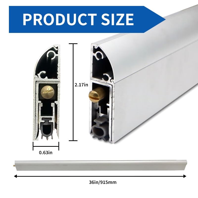 MIAO STEWARD Automatic Door Sweeping Aluminum Alloy 36-inch Surface-Mounted Type,