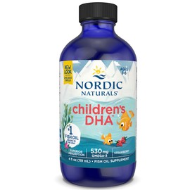 Nordic Naturals, Children's DHA, 530mg Omega-3 from Cod Liver Oil, Strawberry Flavour, with EPA and DHA, 119ml, Lab-Tested, Soy Free, Gluten Free, Non-GMO