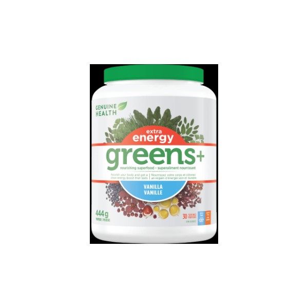 Genuine Health Greens+ Extra Energy (Vanilla) - 444g