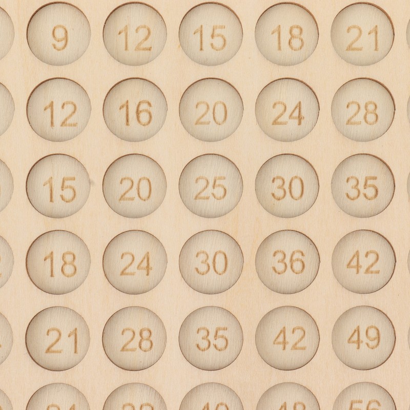 Wooden Multiplication Board Educational Multiplication Game Board for Learning Teaching