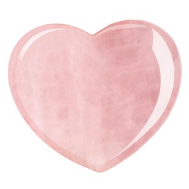 Yueser 60 mm Rose Quartz Heart, Large Crystals Healing Crystals Rose Quartz Stone, Reiki Healing Stones, Worry Stone for Meditation, Stress Relief, Gifts for Valentine's Day, Birthdays, Anniversary