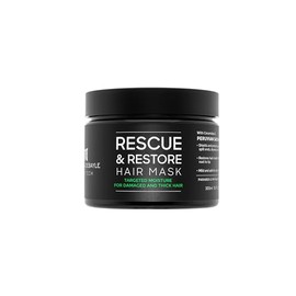 MARTHA DEBAYLE Mascarilla RESCUE & RESTORE. Brillo hidratado para cabello áspero y maltratado. Con ceramidas y Sacha Inchi Peruano. Sin parabenos y ftalatos. 300 ml