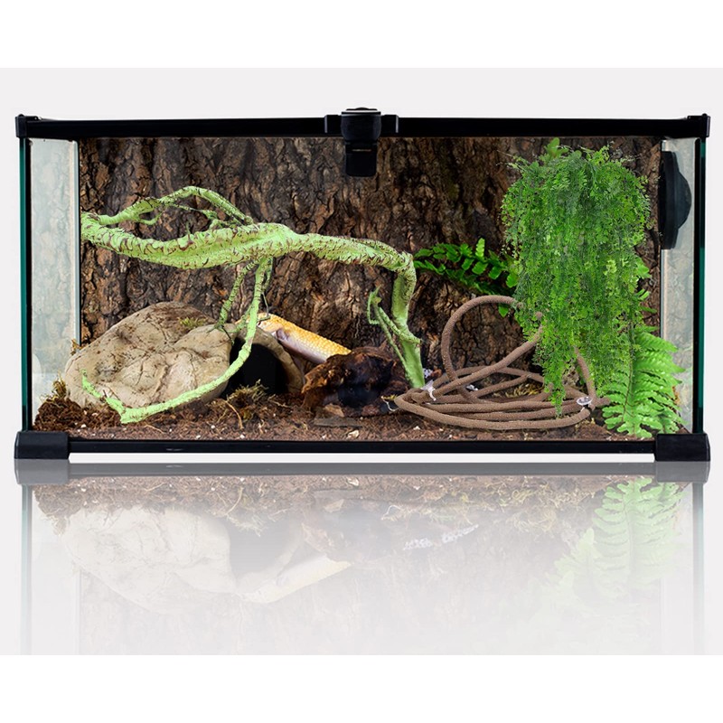 HERCOCCI Reptile Vines, Flexible Jungle Climbing Vines Terrarium Plastic Plants
