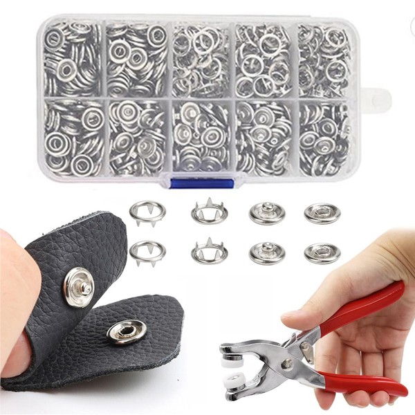 FireBee 800PCS Metal Snaps Buttons, Fastener Pliers Press Tool Kit