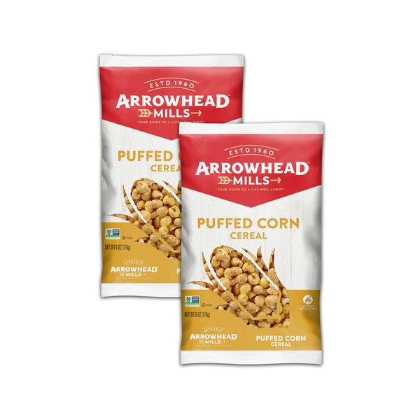 Arrowhead Mills Puffed Corn Cereal, 6 oz - Pack of 2