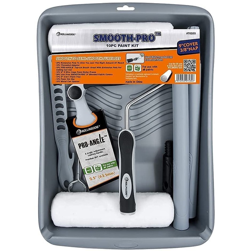 ROLLINGDOG 10 PC Paint Roller Kit-9 Inch Paint Roller Covers