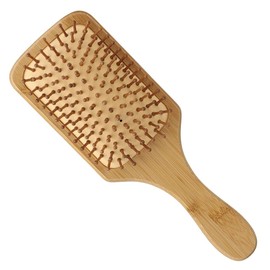 Bamboo Hair Brush for Curls, Square Wood Comb, Anti-frizz, Detangling and Improving Hair Texture, Suitable for Men, Women and Children