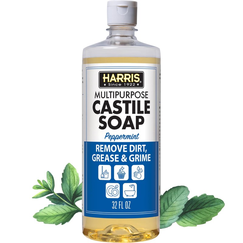 HARRIS Multi-Purpose Pure Castile Soap, Made with Olive, Coconut, and
