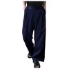 OYOANGLE Men's Pleated High Waist Wide Leg Pants Loose Fit