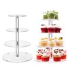 Cupcake Stand with Base, 4-Tier Circular Acrylic Cupcake Display Stand