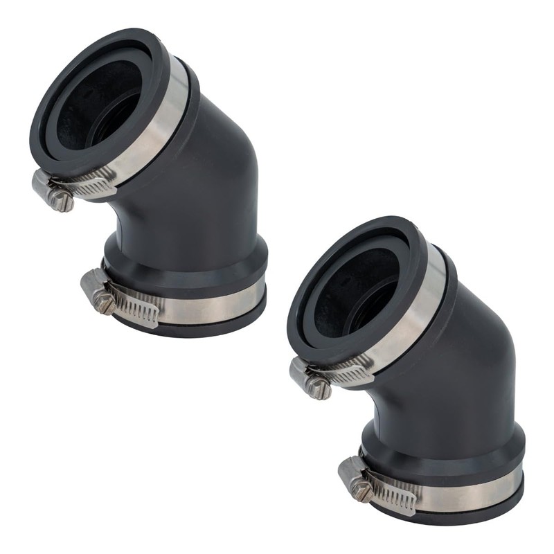 Fernco 2-Pack Qwik Ell 2 in. Hub 45-Degree Flexible PVC