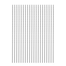 QUARKZMAN Extra Long Spiral Drill Bits 1.0 mm HSS Drill Bit with High-Speed Steel Straight Shank Drill Bits 100 mm Length for Metal Woodwork Plastic Aluminium Alloy Pack of 20