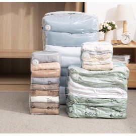 NeatNest 6 Pack Large Cube Vacuum Storage Bags – Oversized Box-Shaped Compression Bags for Comforters, Blankets, Bedding & Clothes, Vacuum or Hand Press, Airtight & Reusable, PE+PA Material