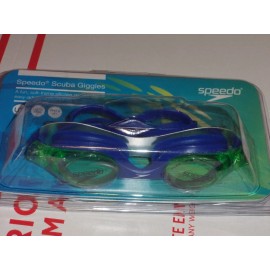 Speedo Kids Scuba Giggles Goggles Blue/Green soft frame UV Latex free NEW