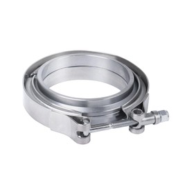 2.75" V Band Clamp with Flange Stainless Steel Male Female Replacement For Turbo Exhaust Downpipes 2.75 Inch V-Band Clamp