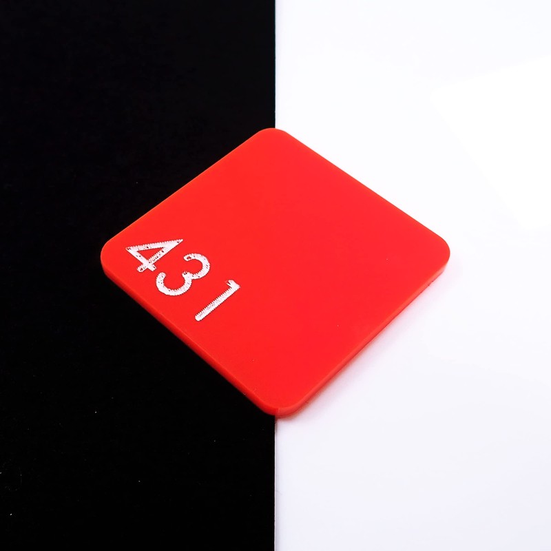 Perspex 431 Red Cast Acrylic Sheet - 297x210x3mm, A4