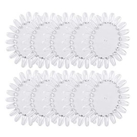 Set of 10 Nail Color Chart (Oval, Clear)