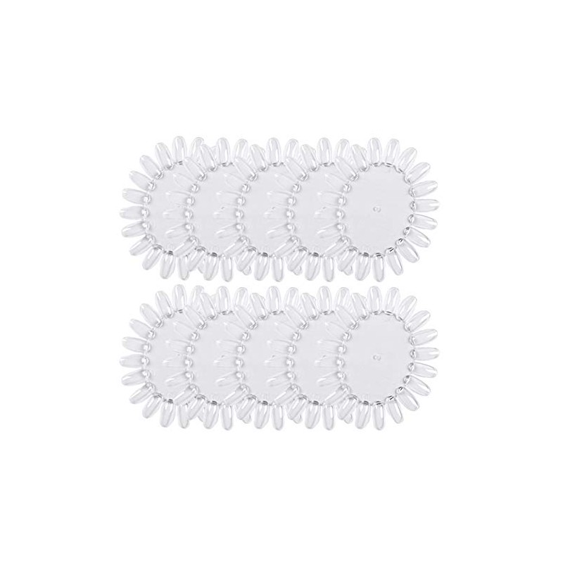 Set of 10 Nail Color Chart (Oval, Clear)