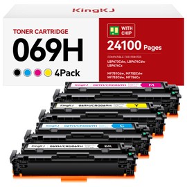 069 069H Toner Cartridge Set High Capacity 4-Pack Compatible for Canon 069H 069 for Color imageclass MF753Cdw MF751Cdw LBP674Cdw LBP674C MF750C LBP673Cdw LBP674Cx MF752Cdw MF756Cx Printers Ink Black