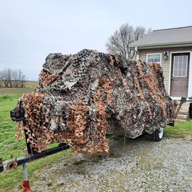 LOOGU Camouflage Net for Privacy Screen Sun Protection Cover Decoration Forest Look Tree Design Camouflage Net for Home Garden Camping Hunting