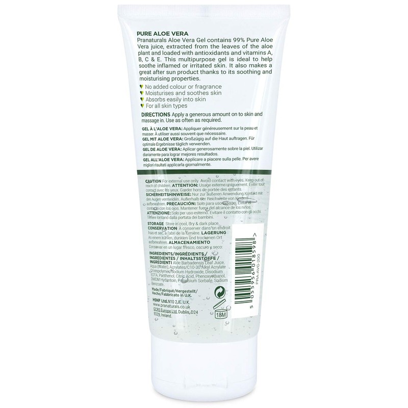 PraNaturals Aloe Vera Gel 200 ml, Natural Soothing & Nutritious