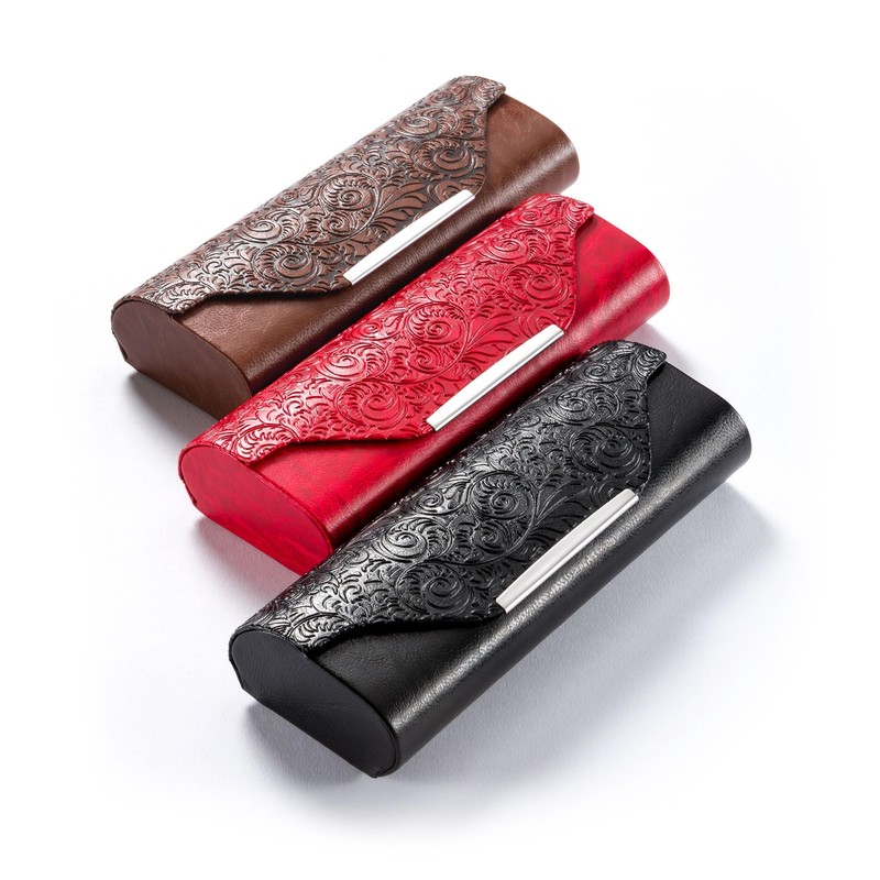 FEFI Glasses Case Hard Case – Elegant Design in Relief