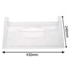 SPARES2GO Transparent Drawer Front Panel for Indesit Fridge Freezer -