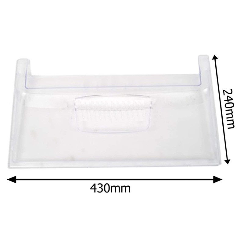 SPARES2GO Transparent Drawer Front Panel for Indesit Fridge Freezer -