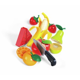 Hape Set di Frutta Sana | Set di Frutta con Coltello Giocattolo per Giocare per Finta | 3+ Anni