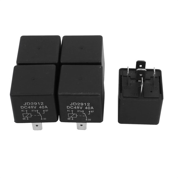 sourcingmap 5pcs JD2912 5 Pin DC 48V 40A Universal Car