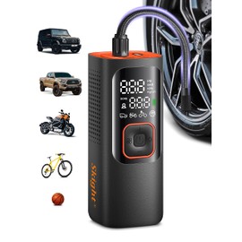 Skight Tire Inflator Portable Air Compressor - Powerful 160PSI & 2X Faster, Accurate Pressure LCD Display, Cordless Easy Operation - Portable Air Pump for Car, Motorcycle, E-Bike, Ball