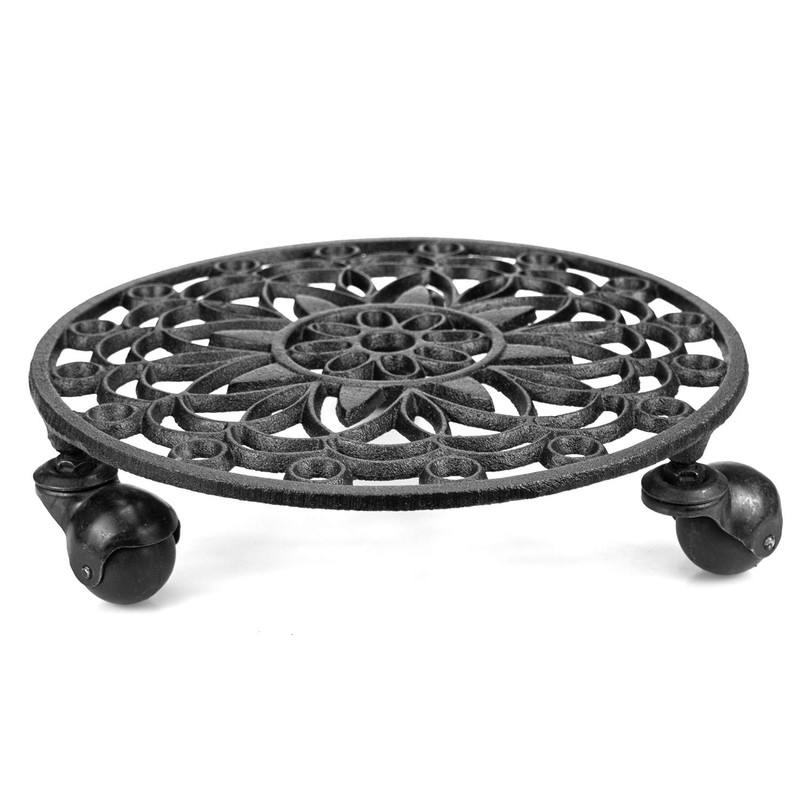 Fasmov Cast Iron Plant Stand Plant Pallet Caddy Plant Pot