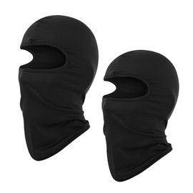 2pcs Balaclava Masks Thin Shiesty Mask Hood Face Cover Head Ski Mask for Men Women Fishing Cycling Black
