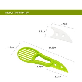 3-in-1 Fruit Separator, Fruit Cutter, Fruit Scraper,Avocado Splitter, not only for Avocado, but Also for Other Fruits Such as Strawberries, Peaches and Kiwi