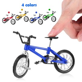 STOBOK 4Pcs 1:18 Mini Finger Bikes Bicycle Model Bike Toy Miniature Racing Bicycle Toy for Game Toy Cool Boy