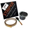 Automotive Pinstriping KIT - Stencil/Brush/Paint - Pinstripe Your Car/Truck - Results: 1/8 inch Stripe, 1/8 inch Space, 1/16 inch Stripe (Black, 42 Foot roll)